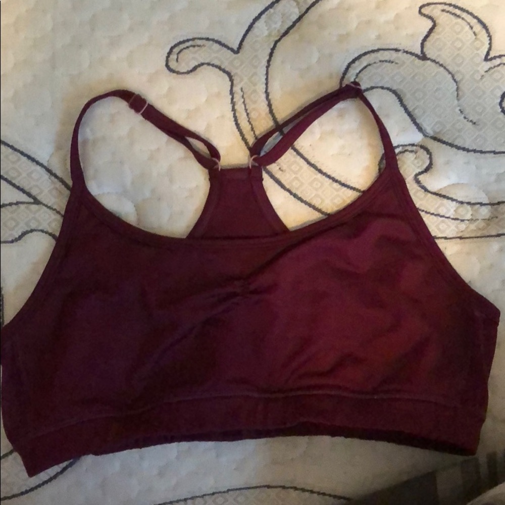 Aerie Burgundy Sports Bra